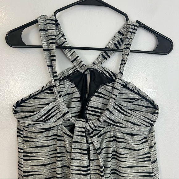 Athleta Kiki Printed Swim Halter Striped Dress Size Medium - Picture 10 of 12